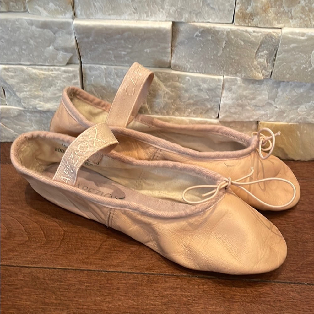 Capezio Pink Ballet Flats with Elastic Strap